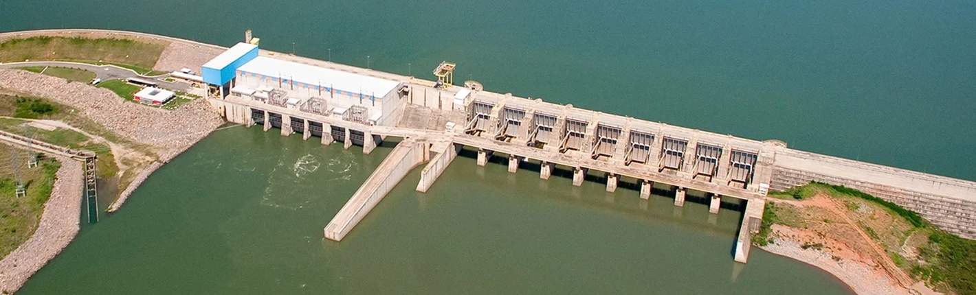 Vista aérea da Usina Peixe Angical