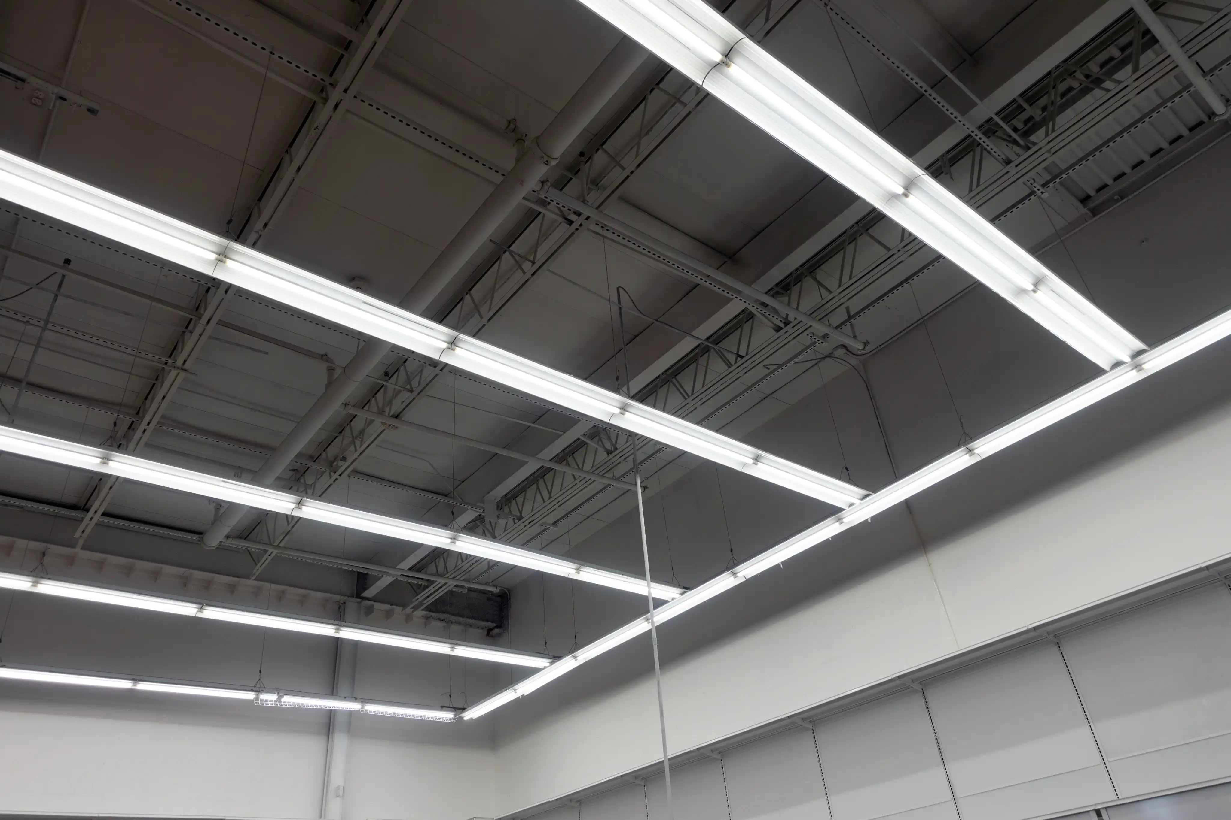 teto com lampadas de led