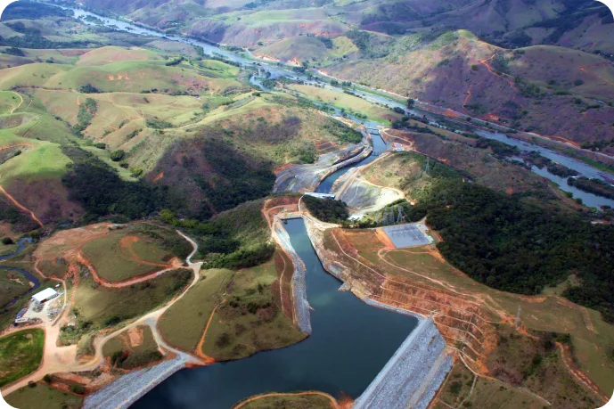 Image of the Simplicio Hydroelectric Power Plant