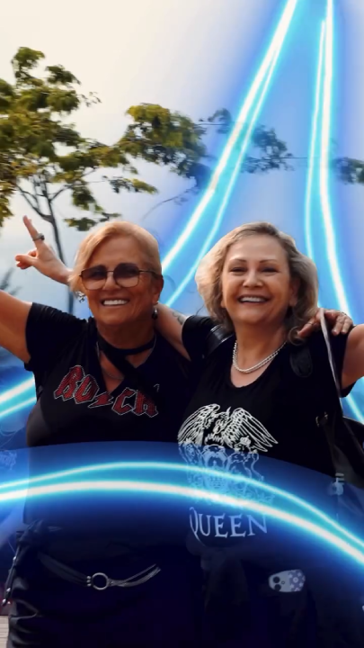Participantes do Rock in Rio 2026 em ativação da AXIA Energia, com elementos visuais da campanha e experiência voltada à conexão entre música, cultura e entretenimento.